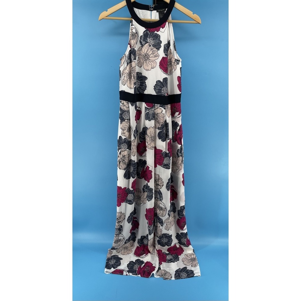 Ann Taylor Women's Size 2 Floral Halter Maxi Dress Sleeveless Lined